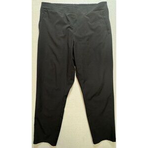 Calvin Klein Women's Ankle Traveler Pants Elastic Waist Size XL Black Stretch